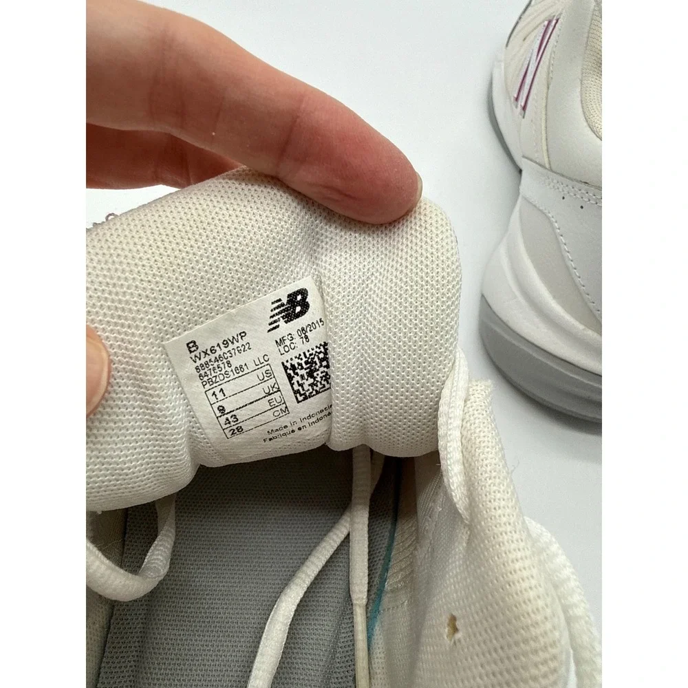 New Balance 619 Cross Training Shoes Womens 11 White Good ABZORB WX619WP